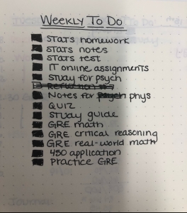 weekly to do
